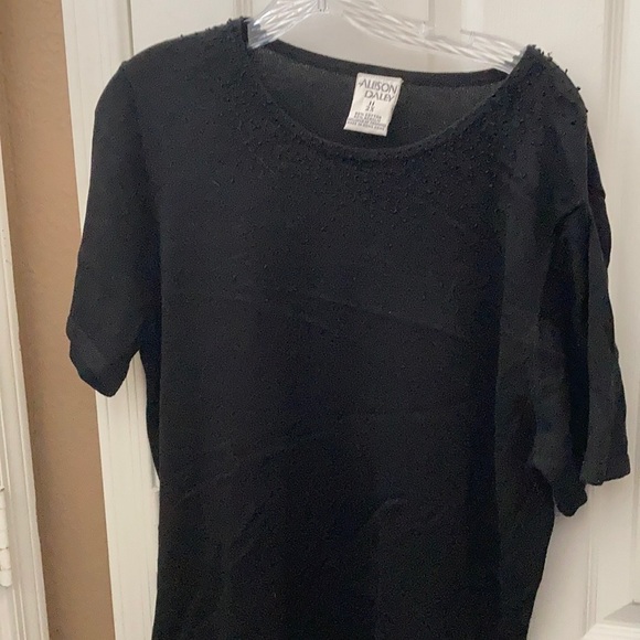 FINAL MARKDOWN ALLISON Daley embellished short sleeved knit top 2x - Picture 1 of 3